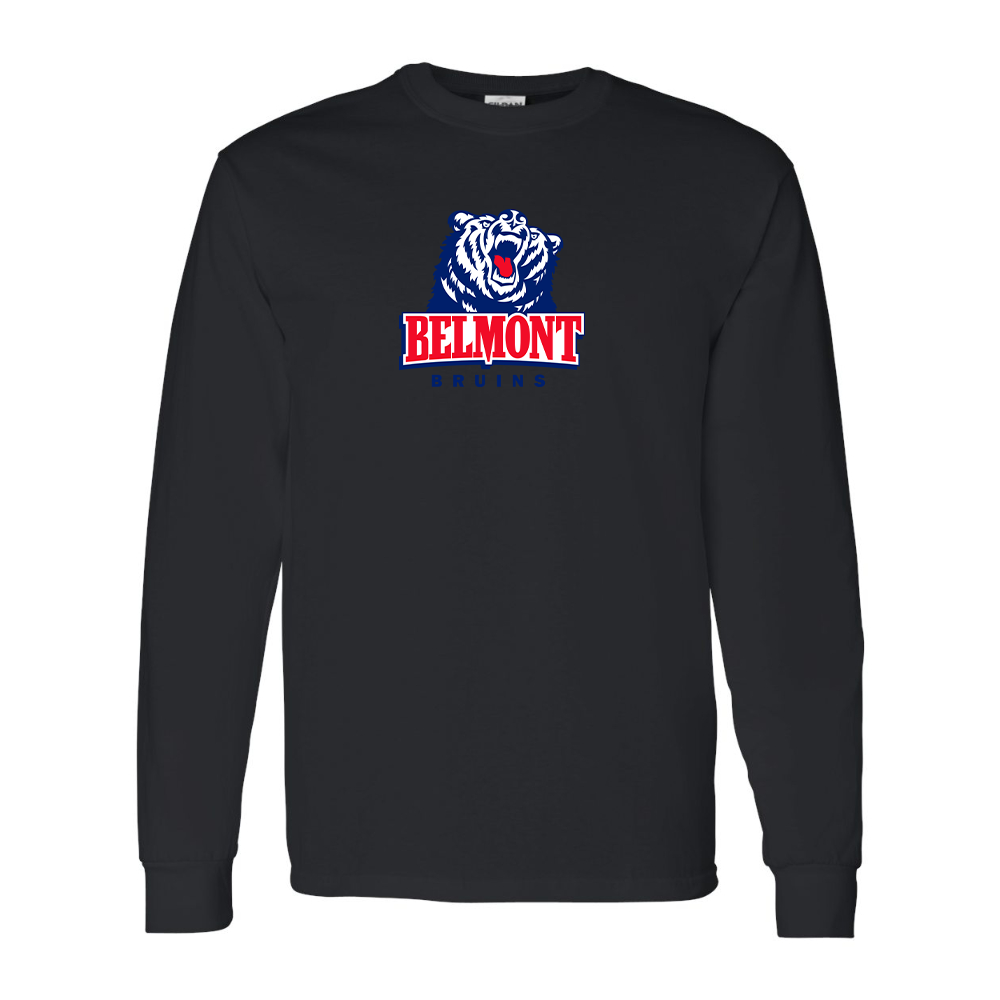 Men's Belmont Bruins  Gildan Heavy Cotton Long Sleeve T-Shirt