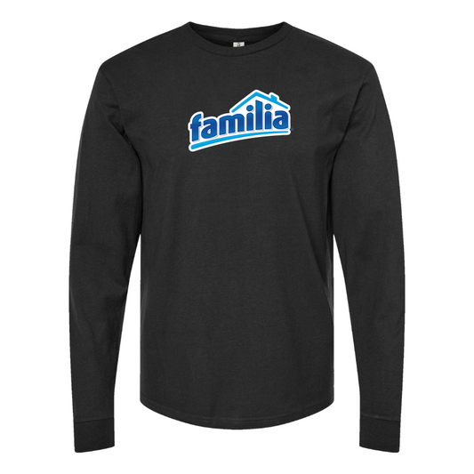 Men's Familia Logo Cotton Long Sleeve T-Shirt