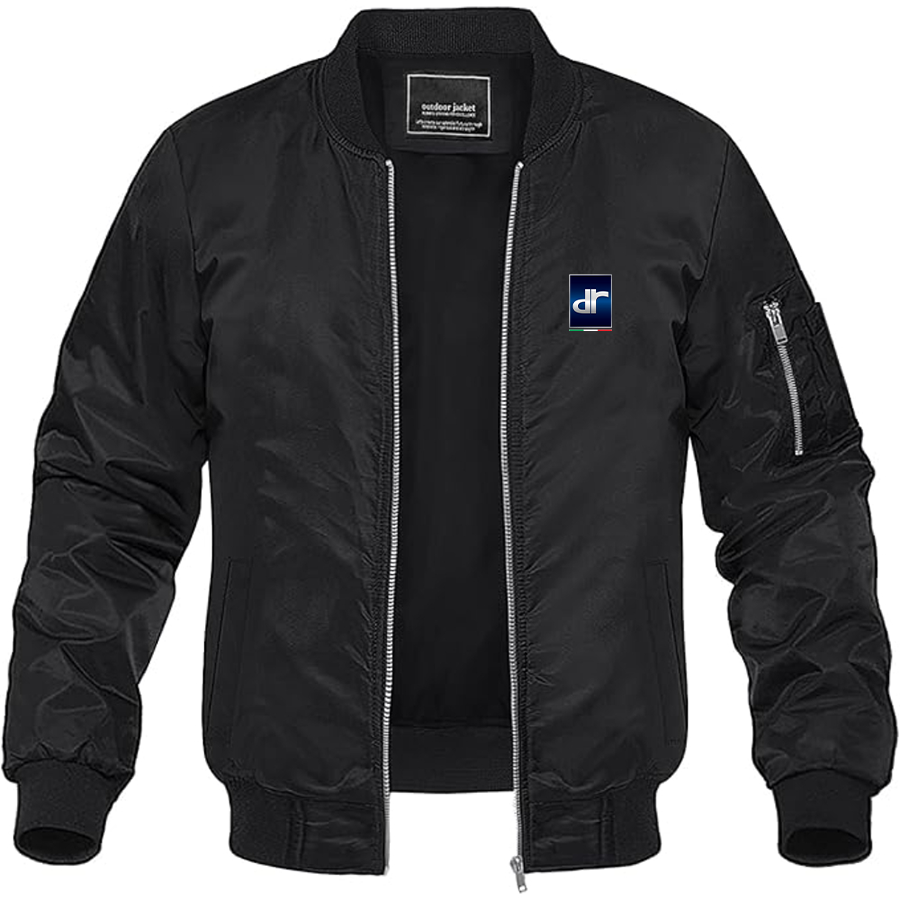 Men's DR Automobiles Logo Lightweight Bomber Jacket Windbreaker Softshell Varsity Jacket Coat