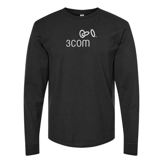 Men's 3Com Logo Cotton Long Sleeve T-Shirt