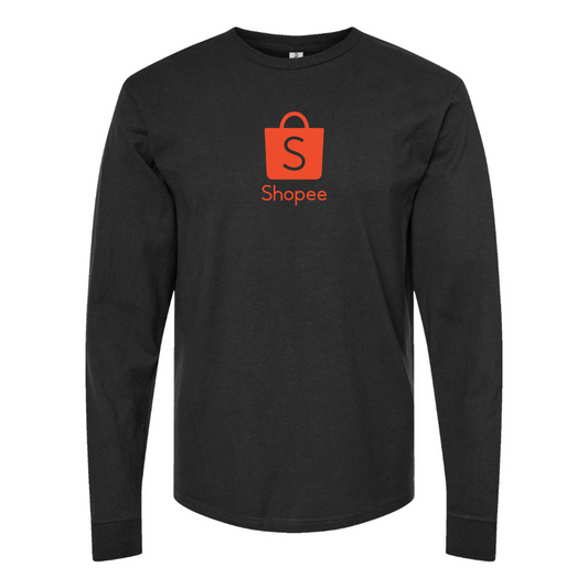 Men's Shopee Logo Cotton Long Sleeve T-Shirt