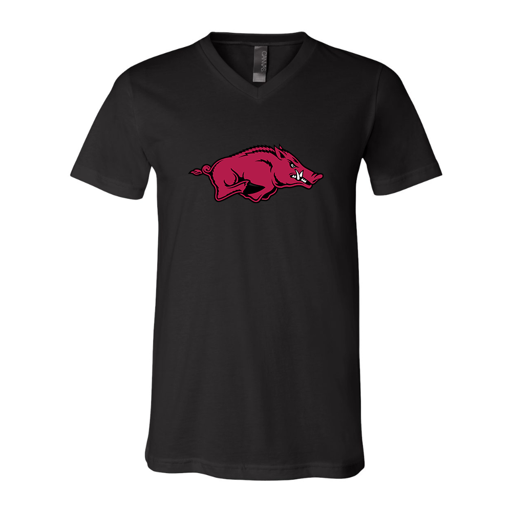 Arkansas Razorbacks  BELLA  CANVAS - Jersey V-Neck T-Shirt