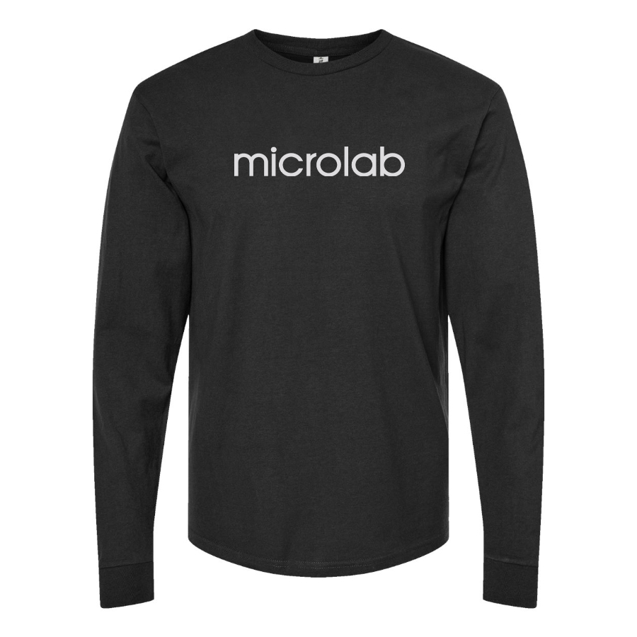 Men's Microlab Logo Cotton Long Sleeve T-Shirt