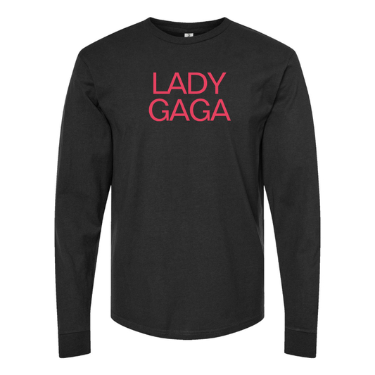 Men's Lady Gaga Logo Cotton Long Sleeve T-Shirt