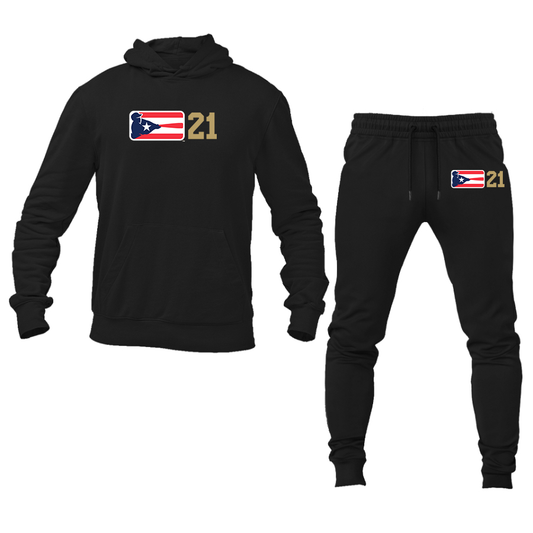 Men's Liga de Beisbol Profesional Roberto Clemente Logo Hoodie Joggers Set