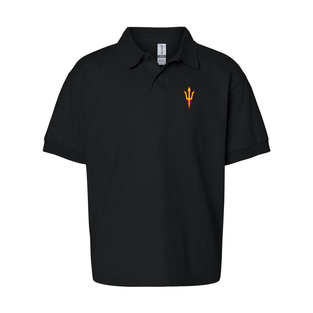 Youth  Arizona State Sun Devils  Gildan Dry Blend Jersey Polo