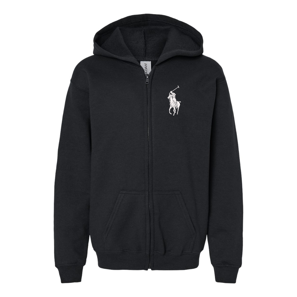 Youth Polo Ralph Lauren Gildan Heavy Blend Full Zip Hooded Sweatshirt