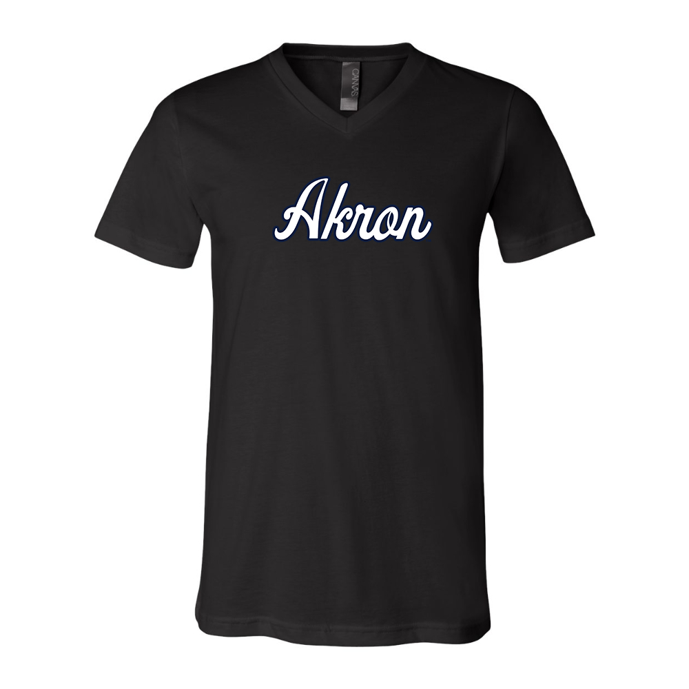 Akron Zips BELLA  CANVAS - Jersey V-Neck T-Shirt