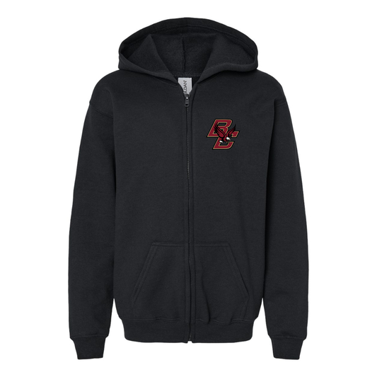 Youth Boston College Eagles  Gildan Heavy Blend Full Zip Hooded Sweatshirt