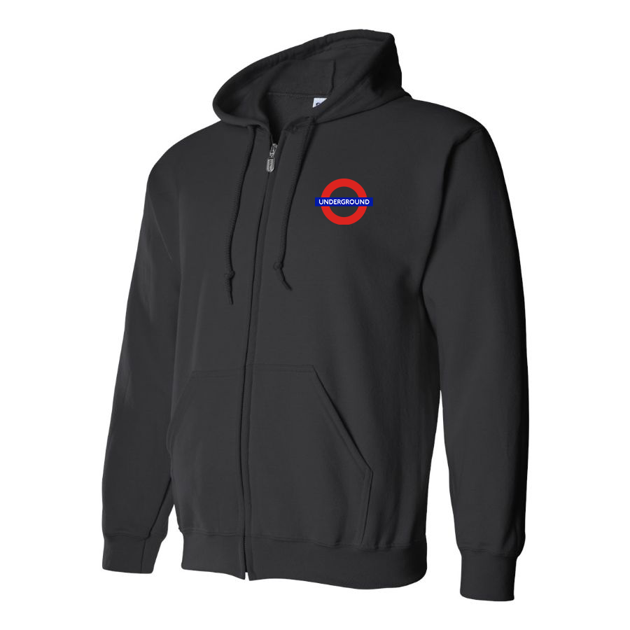 Men's London Tube Logo Zipper Hoodie