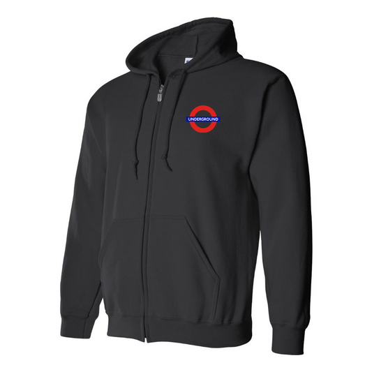 Men's London Tube Logo Zipper Hoodie
