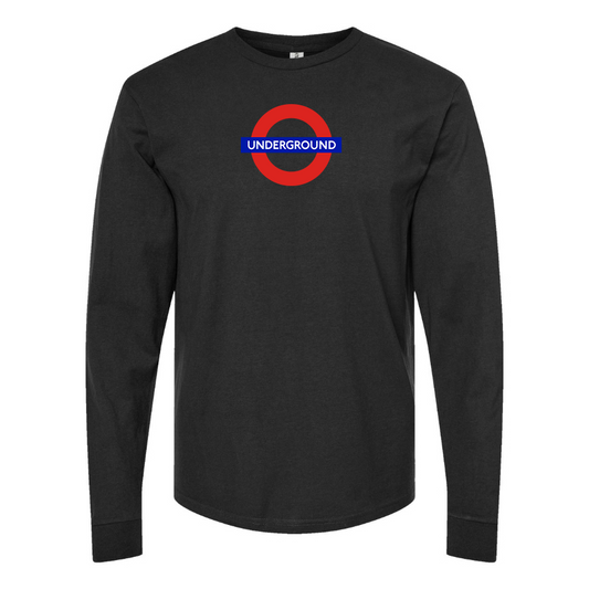 Men's London Tube Logo Cotton Long Sleeve T-Shirt