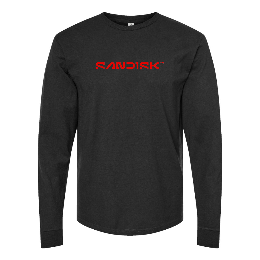 Men's SanDisk Logo Cotton Long Sleeve T-Shirt