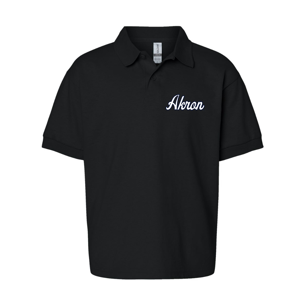 Youth Akron Zips  Gildan Dry Blend Jersey Polo