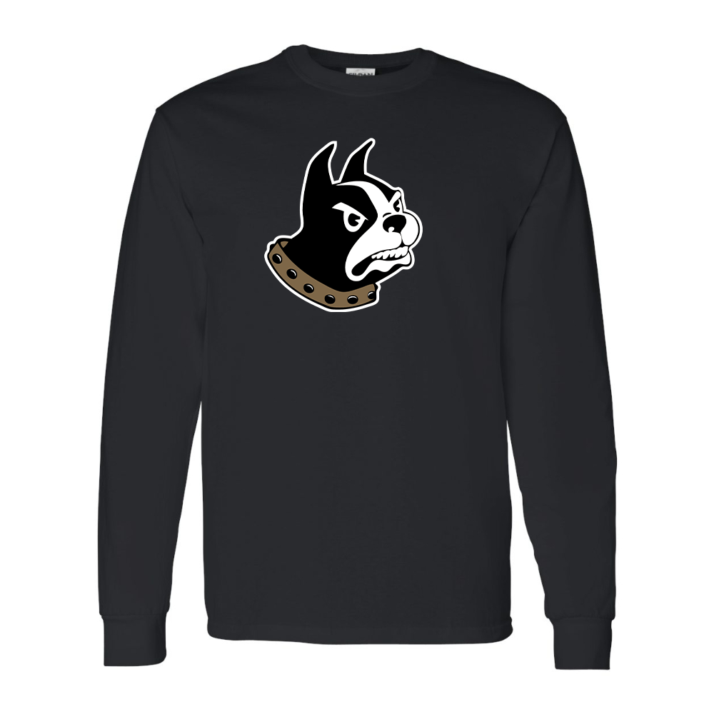 Men's Woffrd Terriers  Gildan Heavy Cotton Long Sleeve T-Shirt