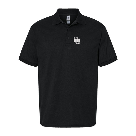 Men's Black Flag Logo Dry Blend Polo