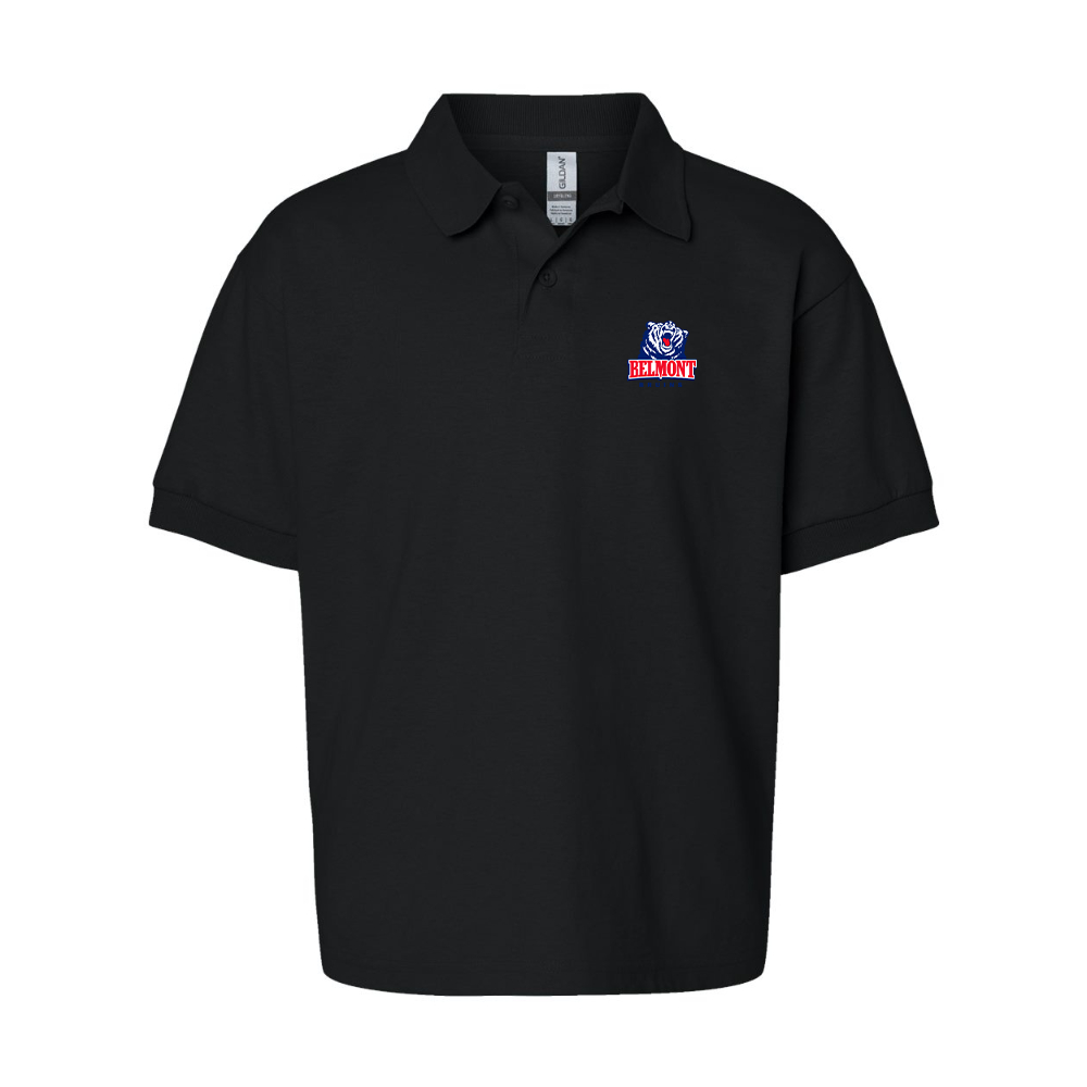 Youth   Belmont Bruins  Gildan Dry Blend Jersey Polo