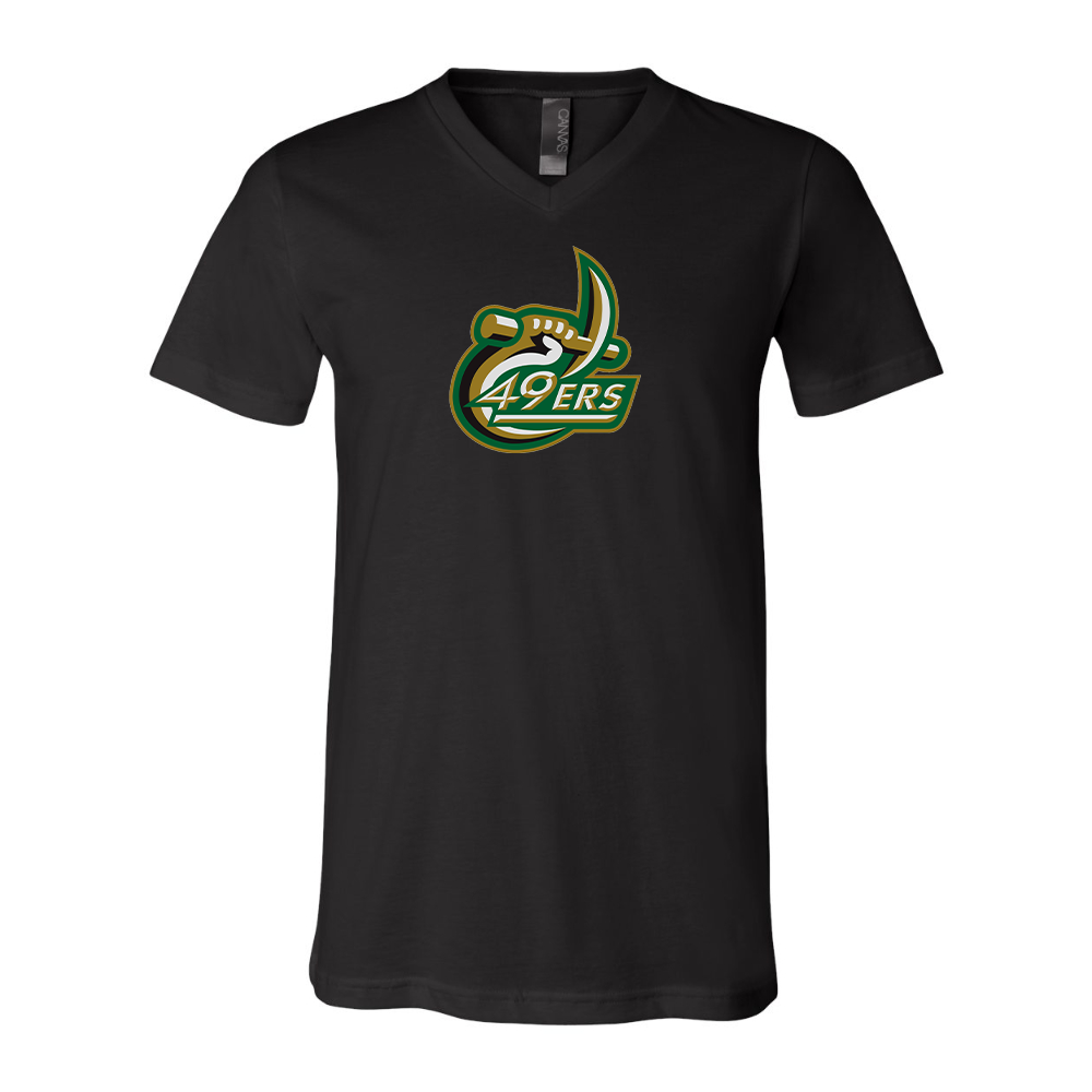 Charlotte 49ers BELLA  CANVAS - Jersey V-Neck T-Shirt