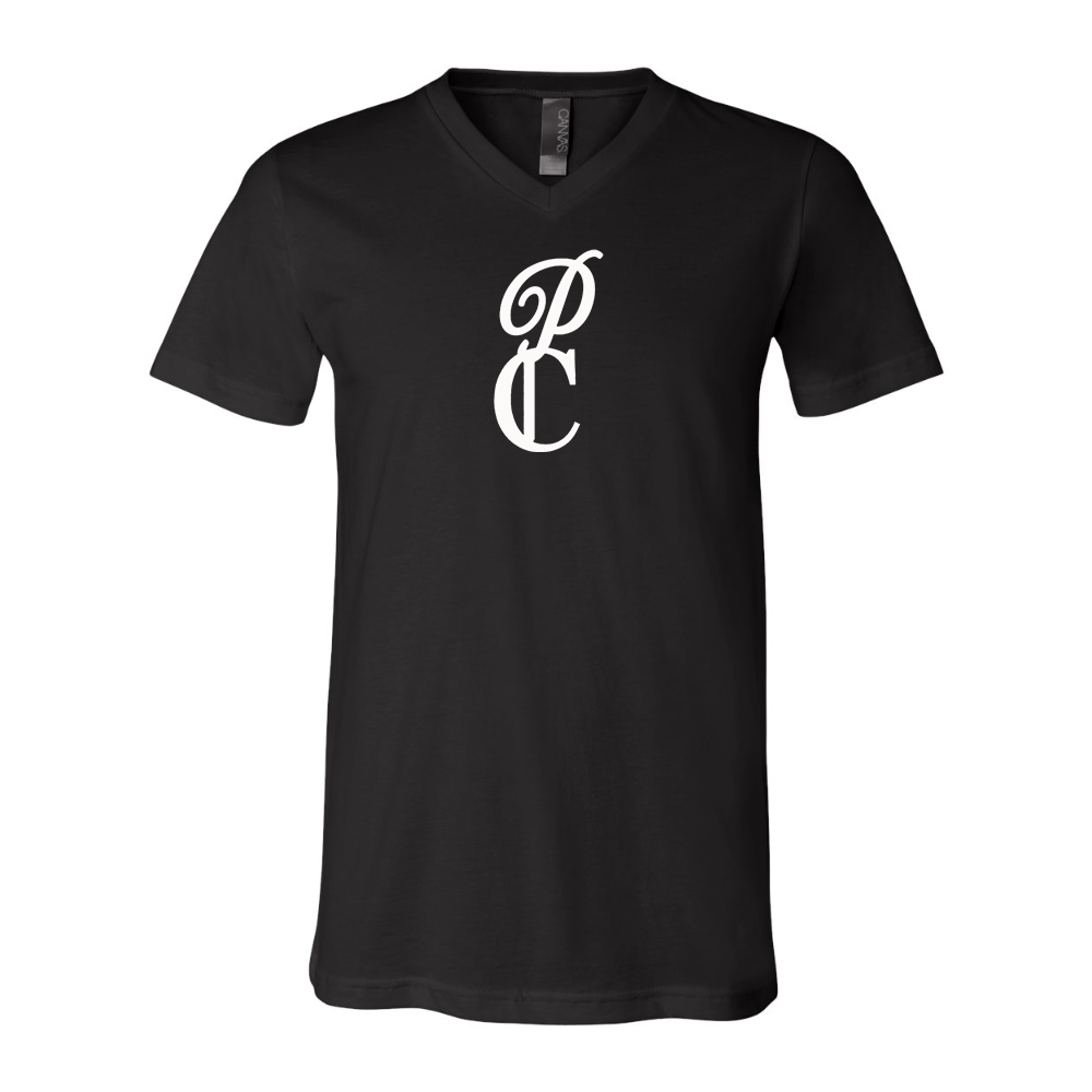 P & C Black  BELLA  CANVAS - Jersey V-Neck T-Shirt