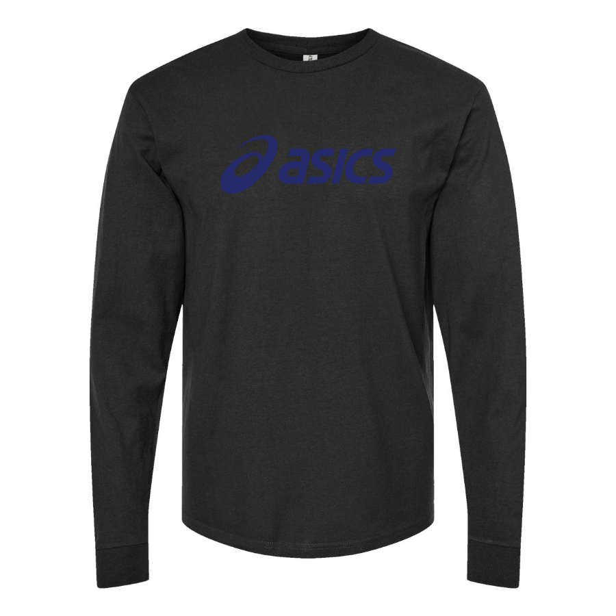 Men's Asics Logo Cotton Long Sleeve T-Shirt