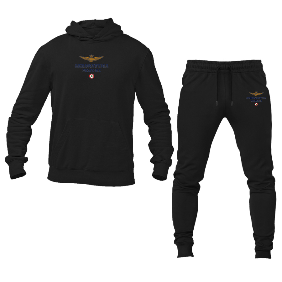 Men's Aeronautica Militare  Logo Hoodie Joggers Set