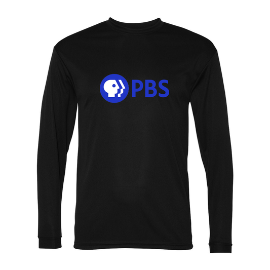 Men's PBS Blue Performance Long Sleeve T-Shirt