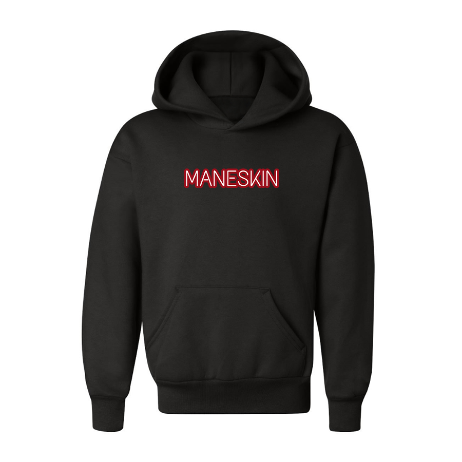 Youth Maneskin Red Neon Letter Pullover Hoodie