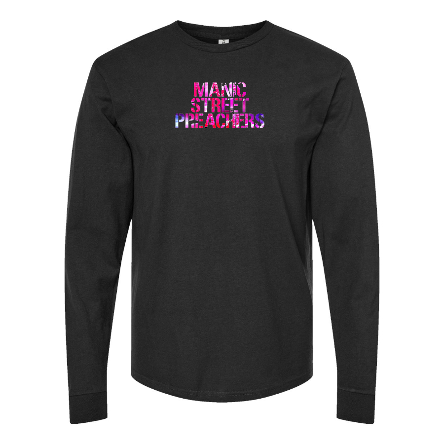 Men's Manic Street Preachers Logo Cotton Long Sleeve T-Shirt