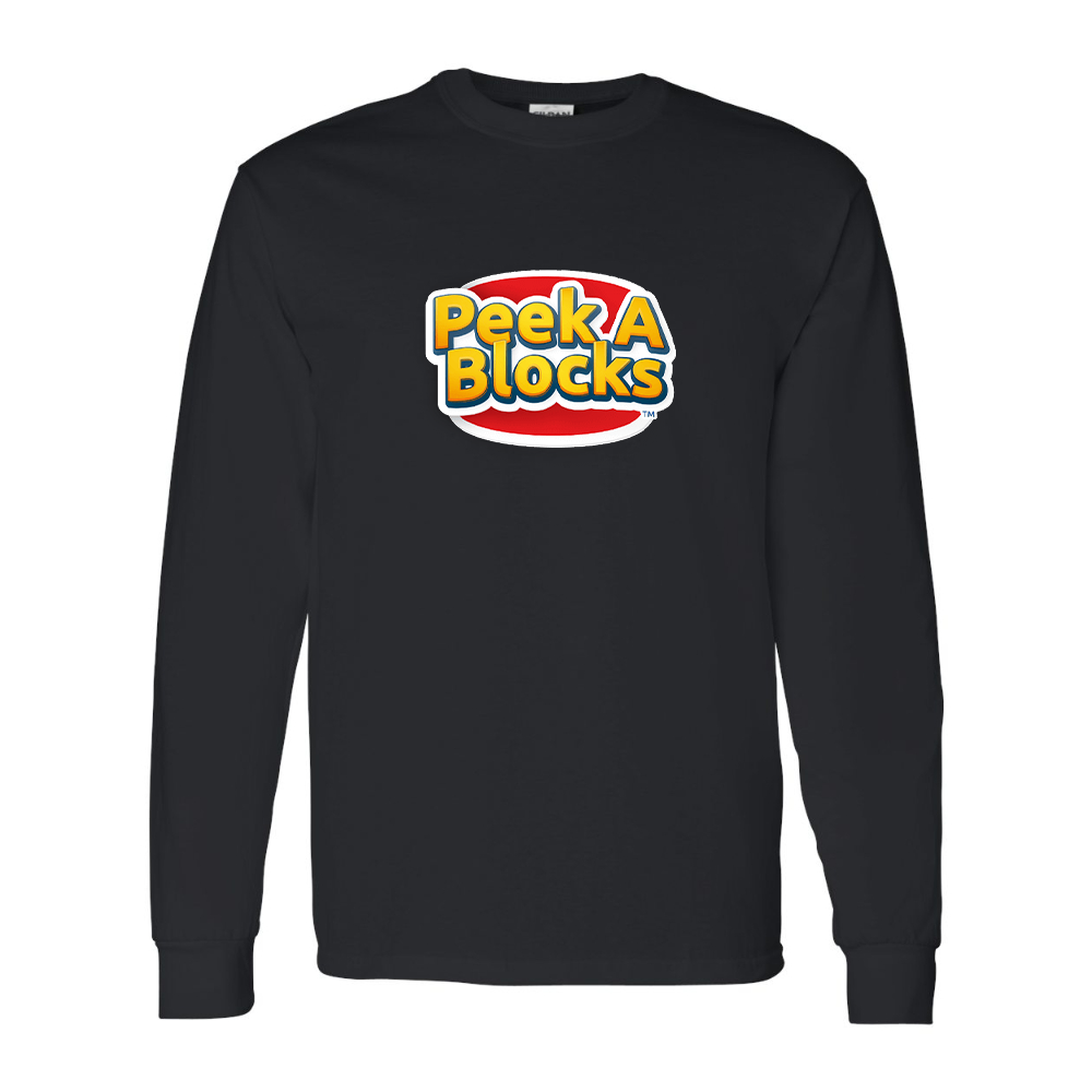 Men's Peek A Blocks Gildan Heavy Cotton Long Sleeve T-Shirt