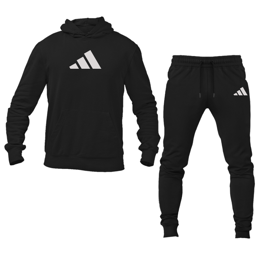 Men's Adidas Logo Hoodie Joggers Set