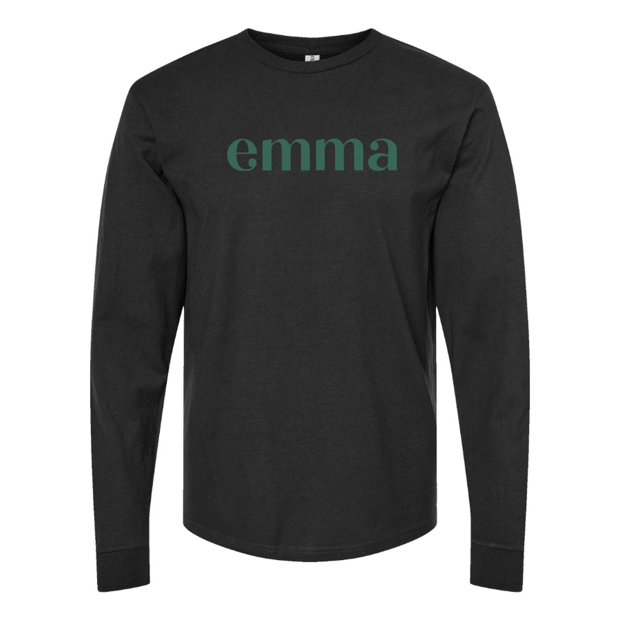 Men's Emma Logo Cotton Long Sleeve T-Shirt