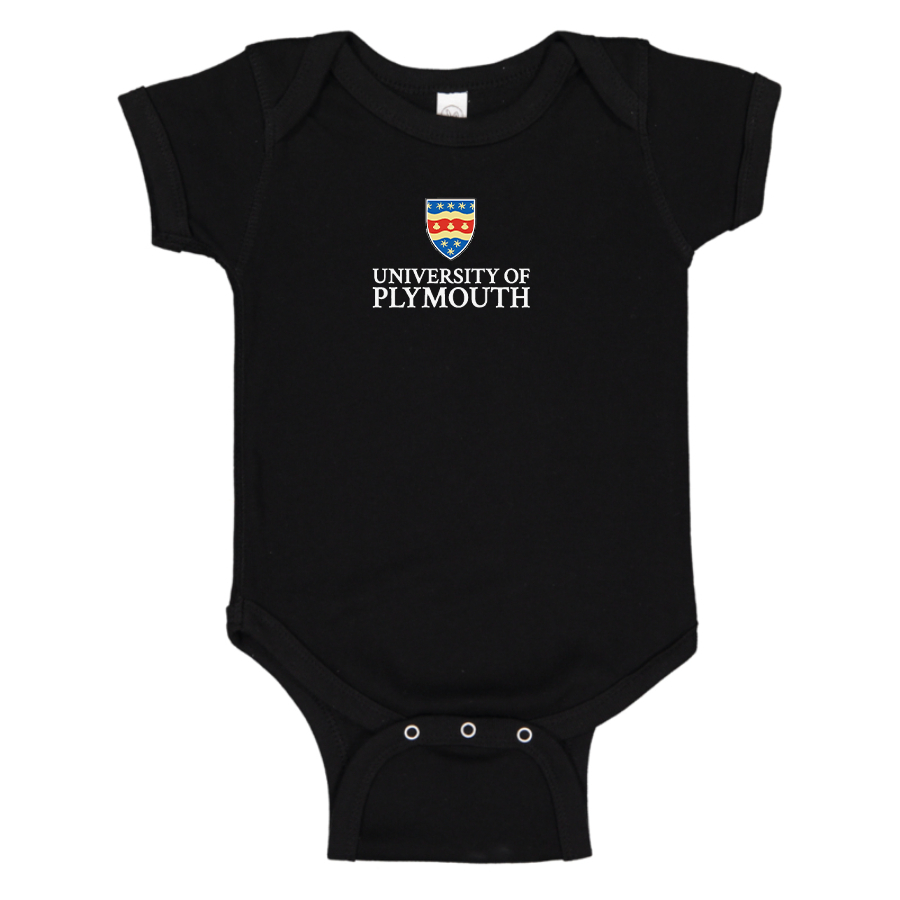 University of Plymouth Logo  Baby Onesie Romper