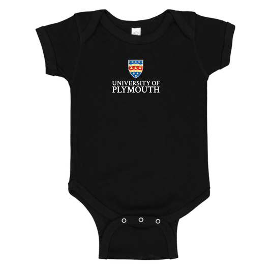University of Plymouth Logo  Baby Onesie Romper