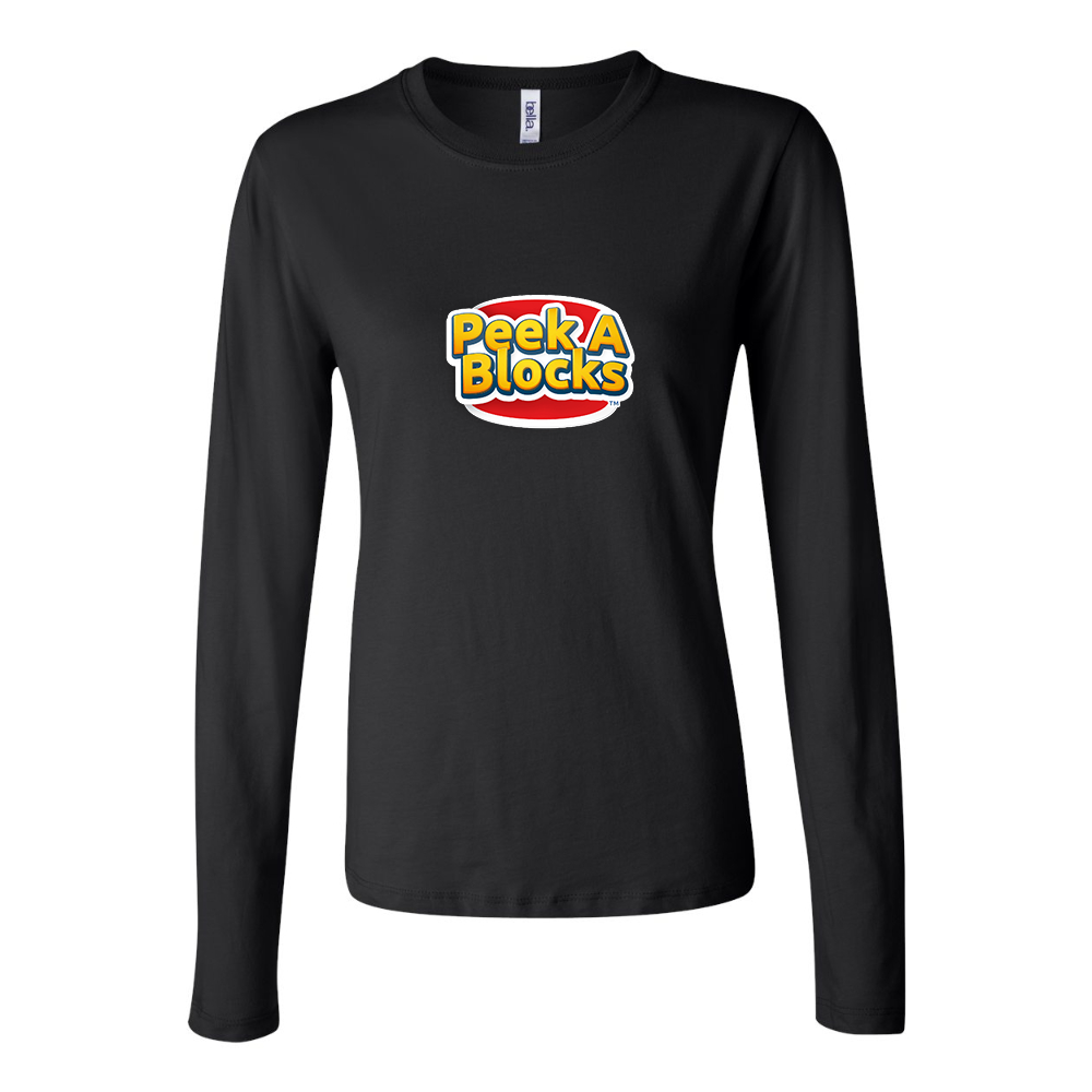 BELLA CANVAS  Peek A Blocks Jersey Long Sleeve Tee