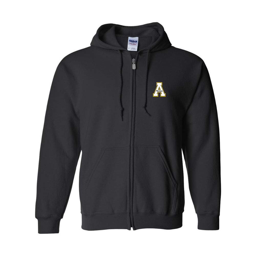Men's Appalachian State Mountaineers Gildan  Heavy Blend Full Zip Hooded Sweatshirt