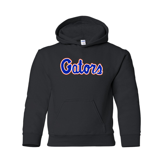 Youth   Florida Gators Script  Gildan Heavy Blend  Hooded Sweatshirt