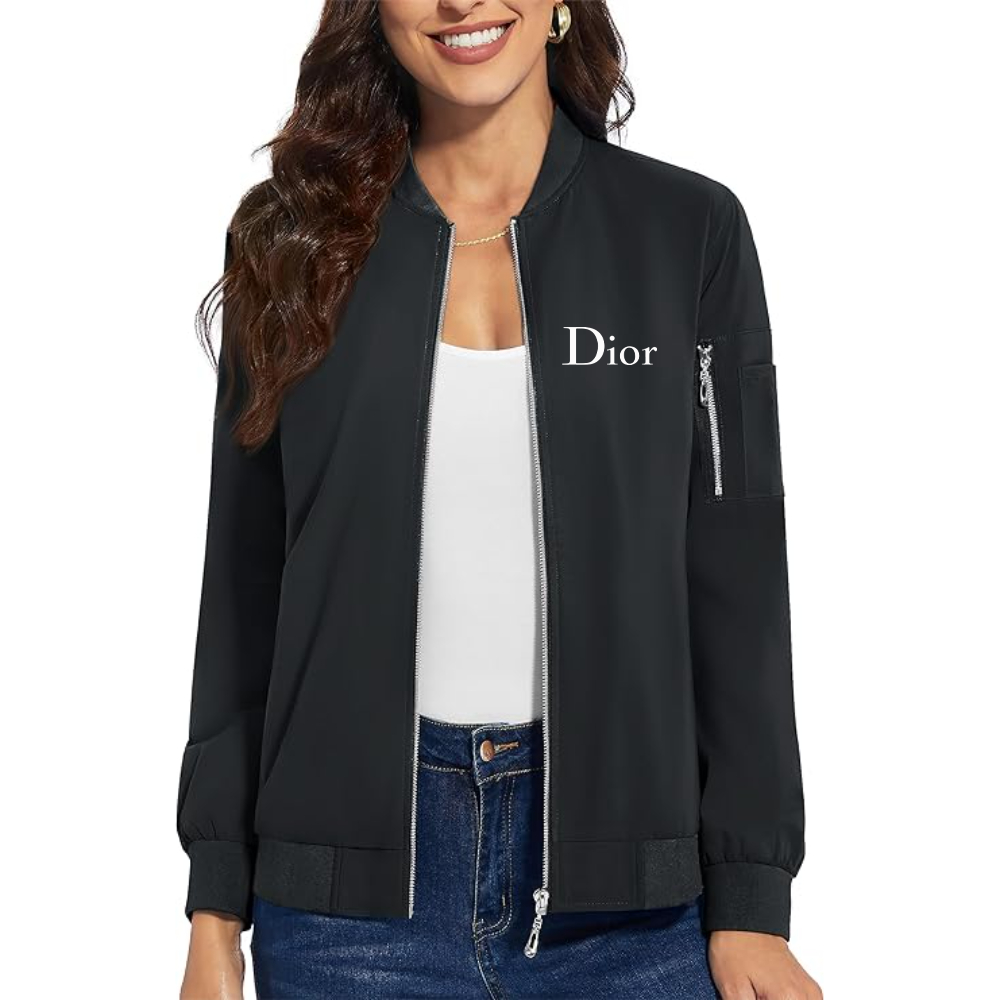 Women's Dior Premium Bomber Jacket with Polished Detailing and Functional Sleeve Pocket Modern Luxury Outerwear