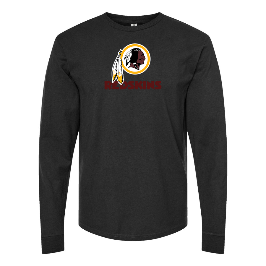 Men's Washington Redskins Logo  Cotton Long Sleeve T-Shirt