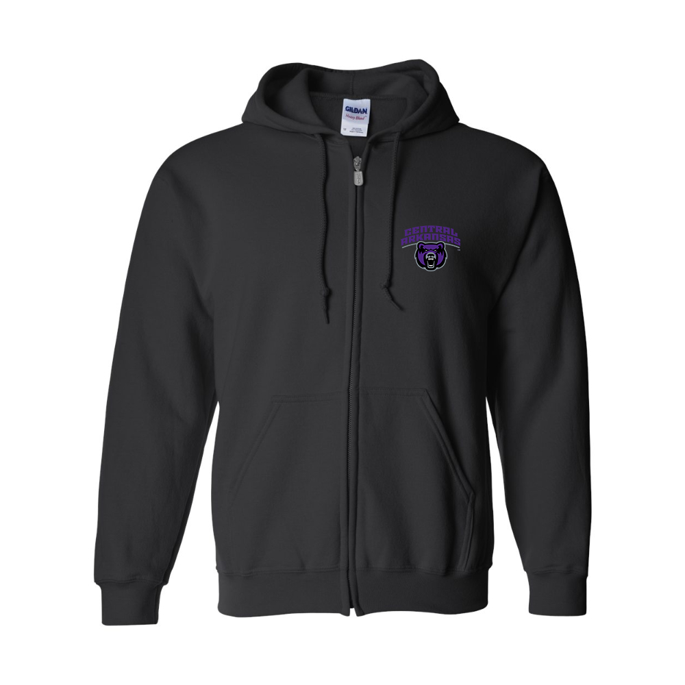 Men's Central Arkansas Bears  Gildan  Heavy Blend Full Zip Hooded Sweatshirt