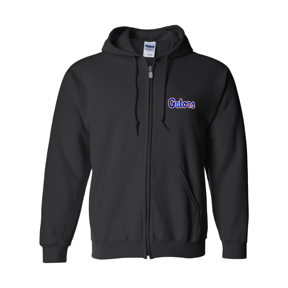 Men's Florida Gators Script Gildan  Heavy Blend Full Zip Hooded Sweatshirt