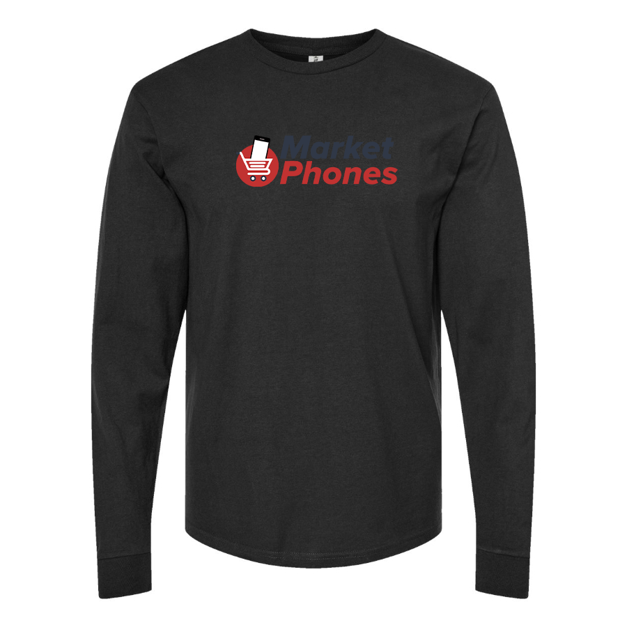 Men's MarketPhones.com Logo Cotton Long Sleeve T-Shirt