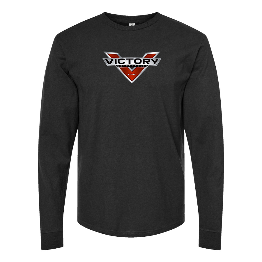 Men's Victory Logo Cotton Long Sleeve T-Shirt