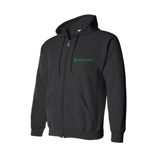 Men's Ahold Delhaize Vertical Logo  Zipper Hoodie