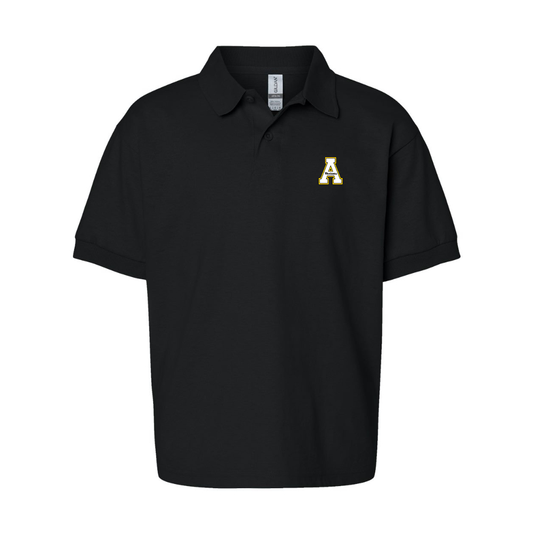 Youth Appalachian State Mountaineers Gildan Dry Blend Jersey Polo
