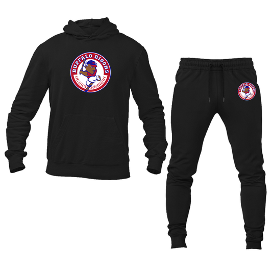 Men's Buffalo Bisons Logo Hoodie Joggers Set