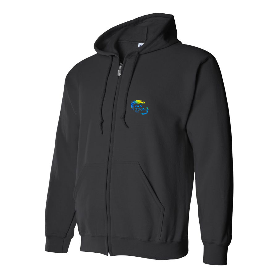 Men's Van Gogh Logo Zipper Hoodie