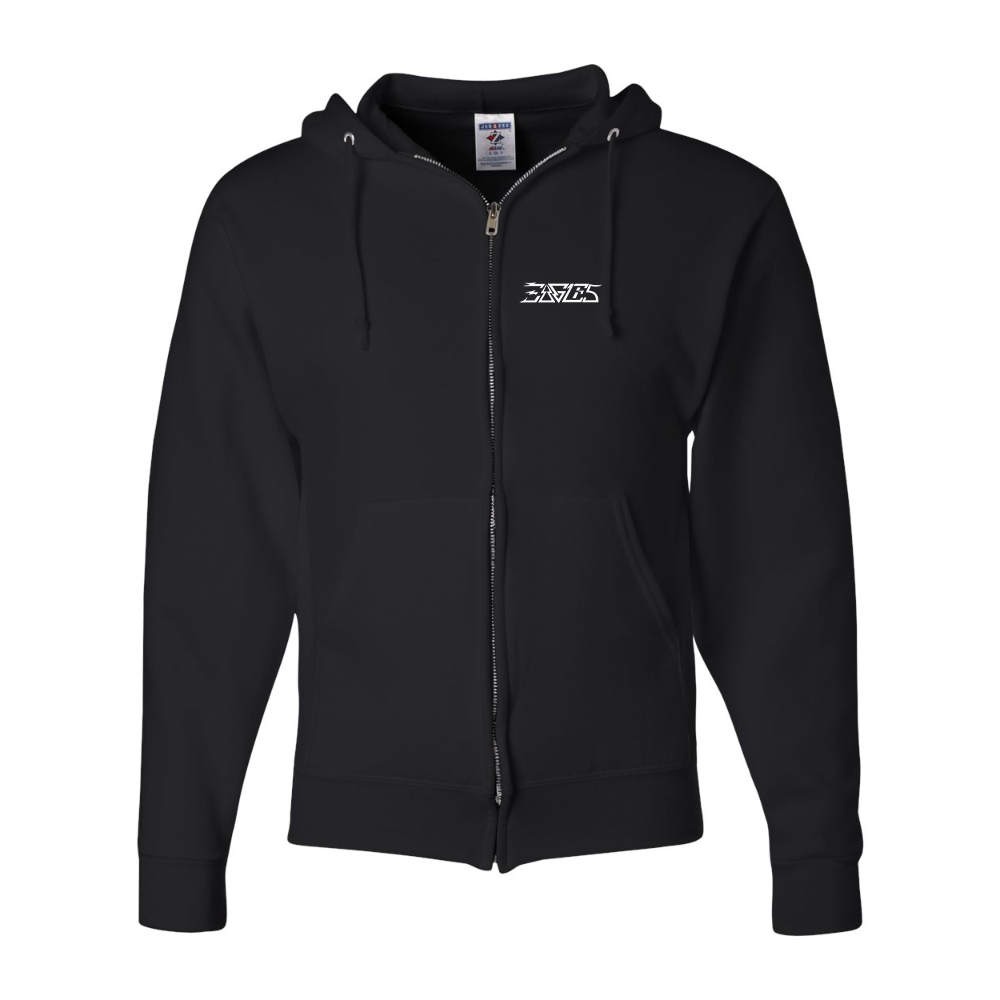 Men's Eagles JERZEES NuBlend Full-Zip Hooded Sweatshirt