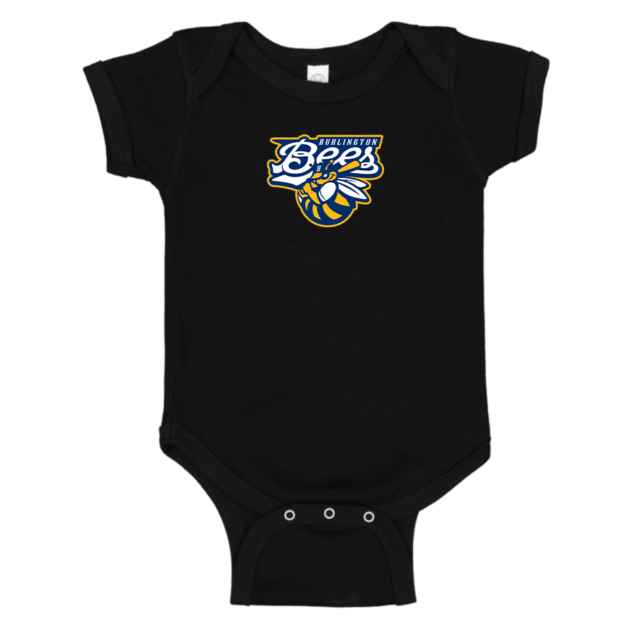 Burlington Bees   Logo Baby Onesie Romper