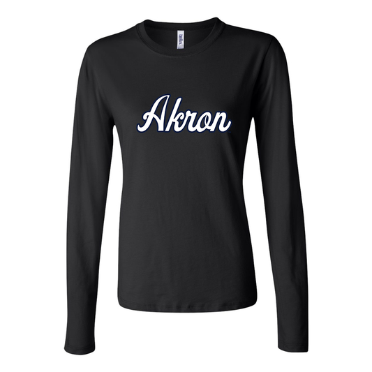 BELLA CANVAS Women’s Akron Zips  Jersey Long Sleeve Tee