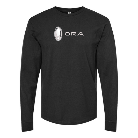 Men's ORA Logo Cotton Long Sleeve T-Shirt